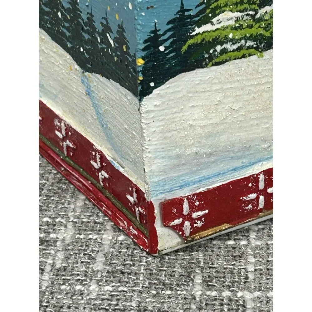 Grandeur Noel Mailbox Christmas 2002 Vintage Painted Snowman‎ Topper w Box